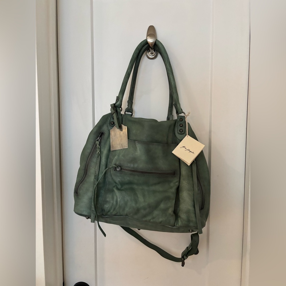 NWT Free People Emerson Leather Tote Bag